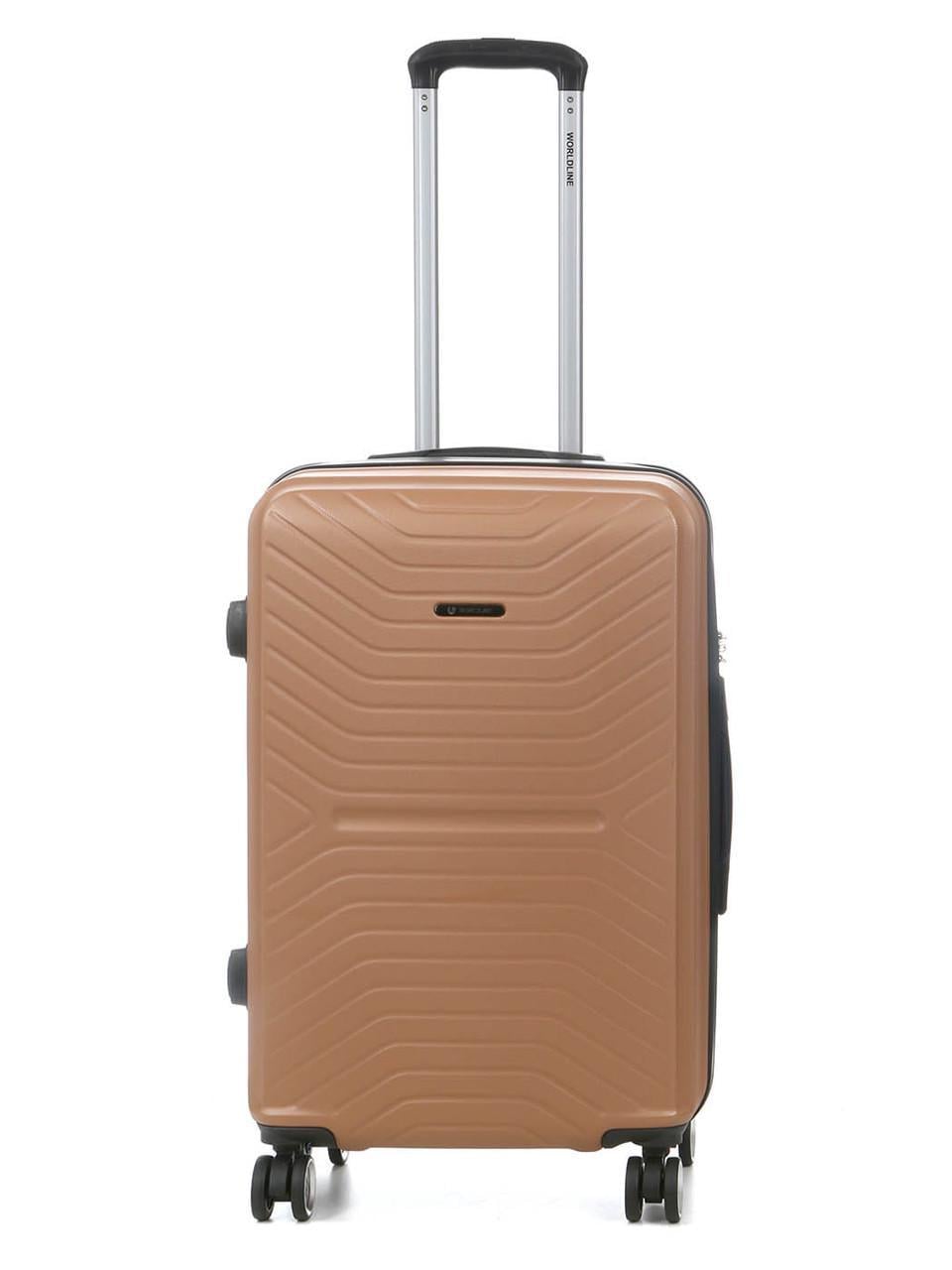Чемодан Франция средняя Worldline M 66х43х27 см 65 л 3,4 кг Золотой (625)