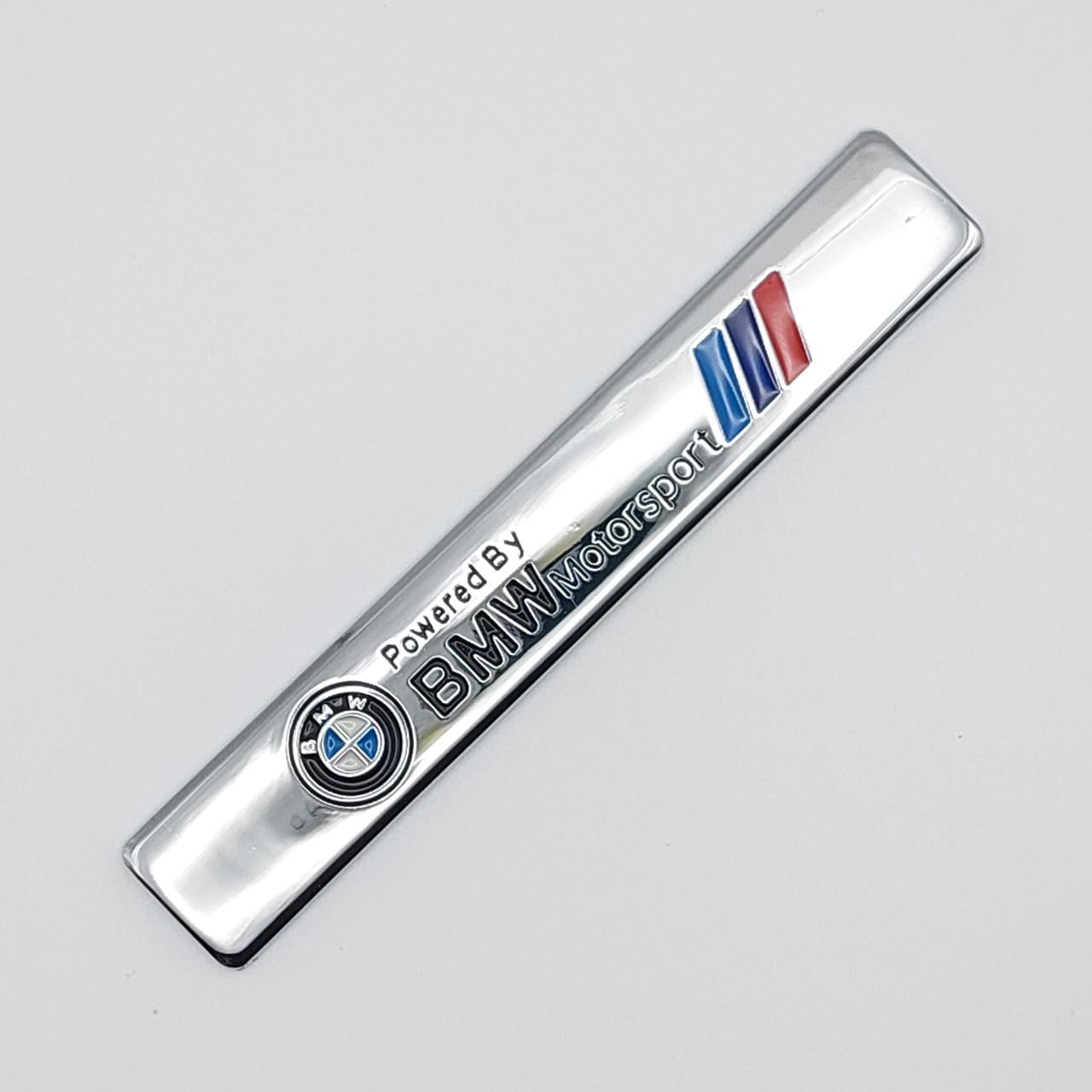 Эмблема плашка BMW 9,3х1,5 см Хром глянцевый (1820175229)