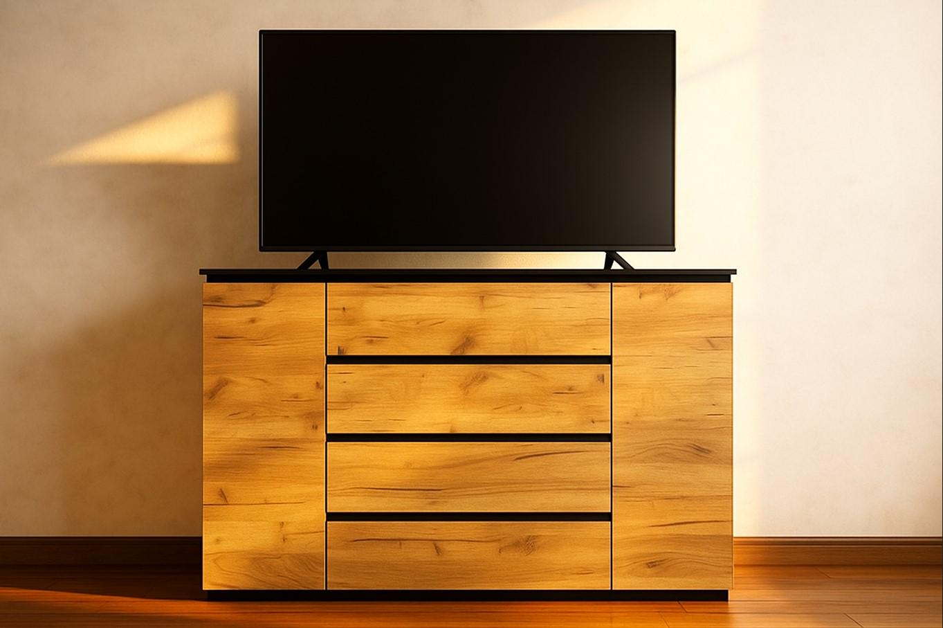 Комод современный Мастер Форм Брайт 1392х376х950 мм Венге магия/Дуб крафт золотой (20092)