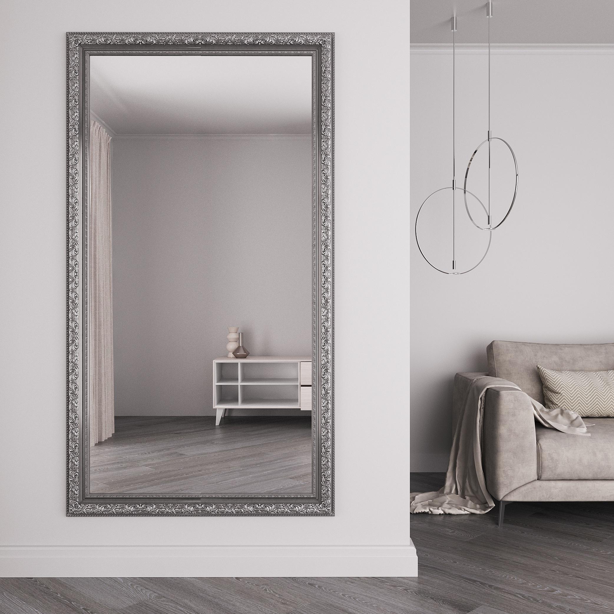 Дзеркало в повний зріст Black Mirror на стіну 176х96 Срібло з патиною (8731А-26)