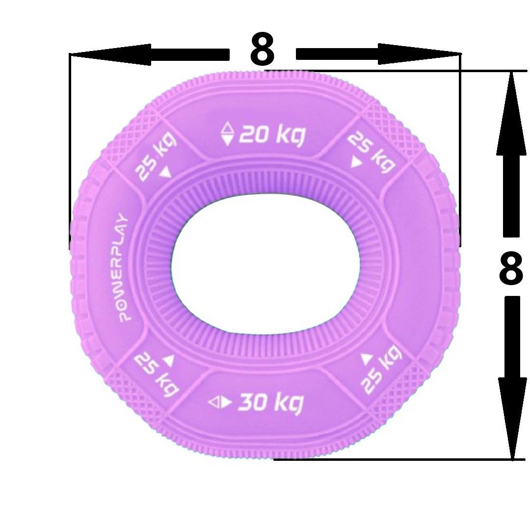 Эспандер кистевой силиконовый PowerPlay PP-4331 Hand Grip Medium 20-25-30 кг Фиолетовый (A-013227) - фото 3 Эспандер кистевой силиконовый PowerPlay PP-4331 Hand Grip Medium 20-25-30 кг Фиолетовый (A-013227) - фото 3