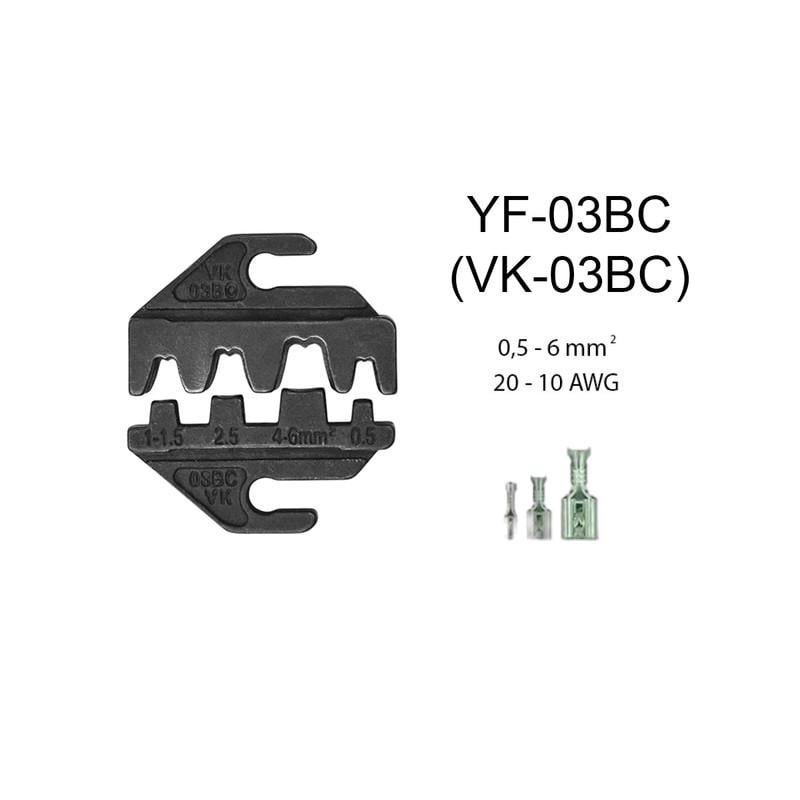 Матрица Tactix VK/YF-03BC AWG для крымпера серии YF 0,5-6 мм2 20-10 (YF-03BC) - фото 4