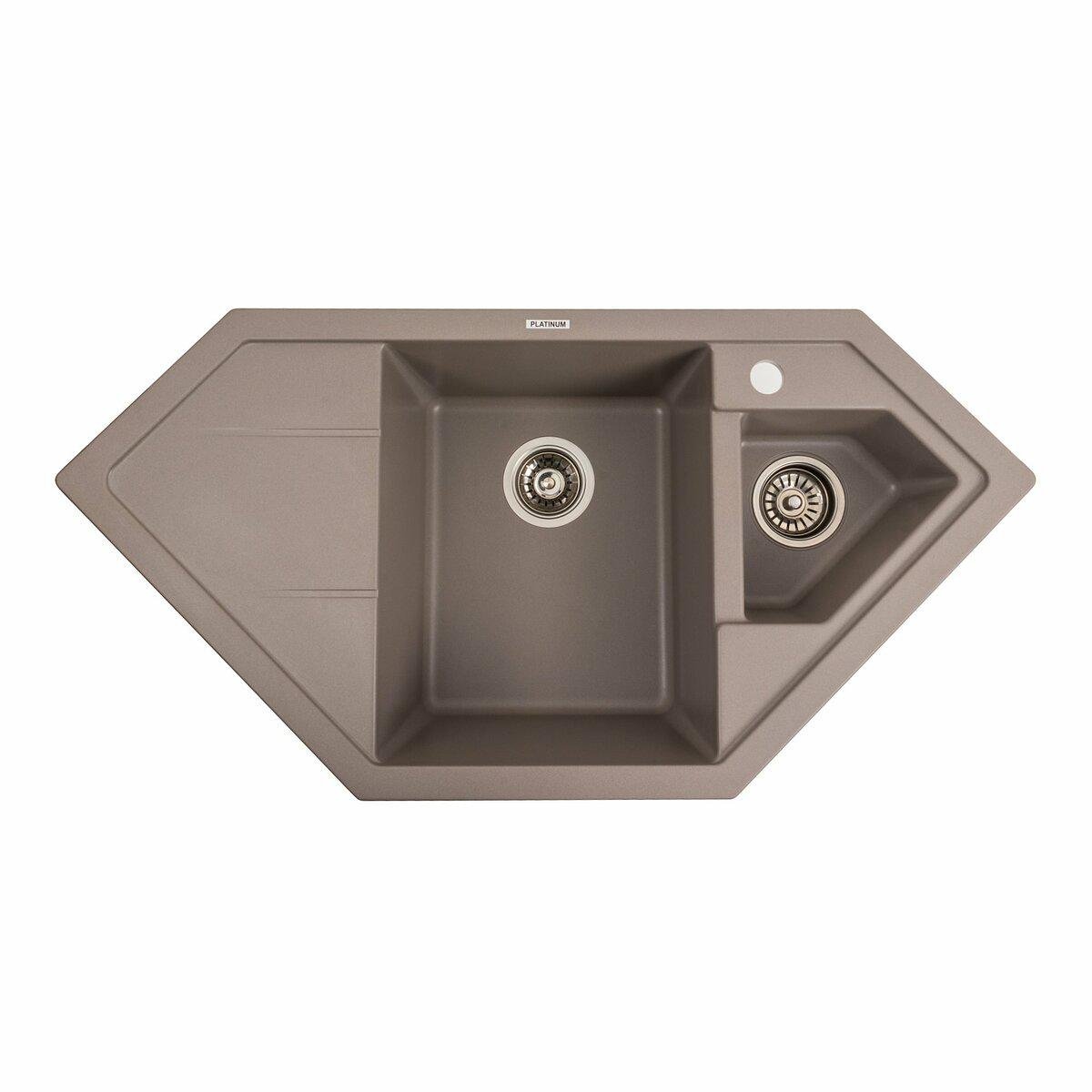 Мойка для кухни гранитная Platinum 9950 PANDORA Дюна матовый (9050-7) - фото 2 Мойка для кухни гранитная Platinum 9950 PANDORA Дюна матовый (9050-7) - фото 2