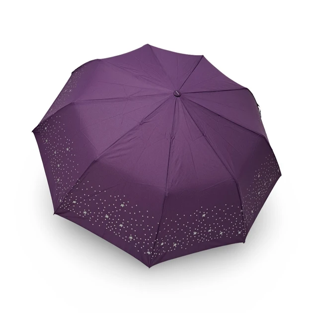 Зонт женский Toprain Umbrella 501 №2 складной полуавтомат Фиолетовый со звездочками (2770829227)