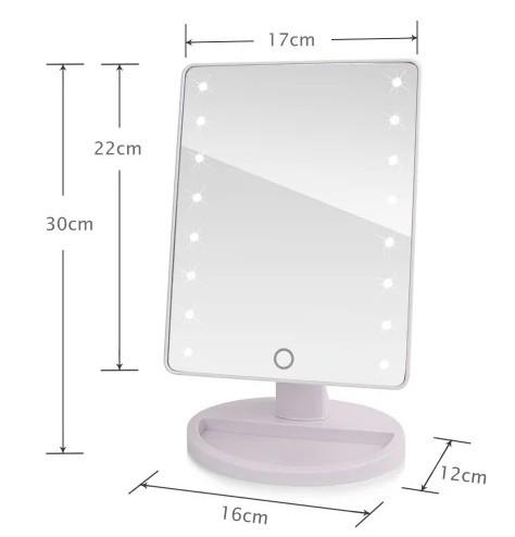 Зеркало для макияжа Magic Makeup Mirror с LED-подсветкой сенсорное Белый - фото 2