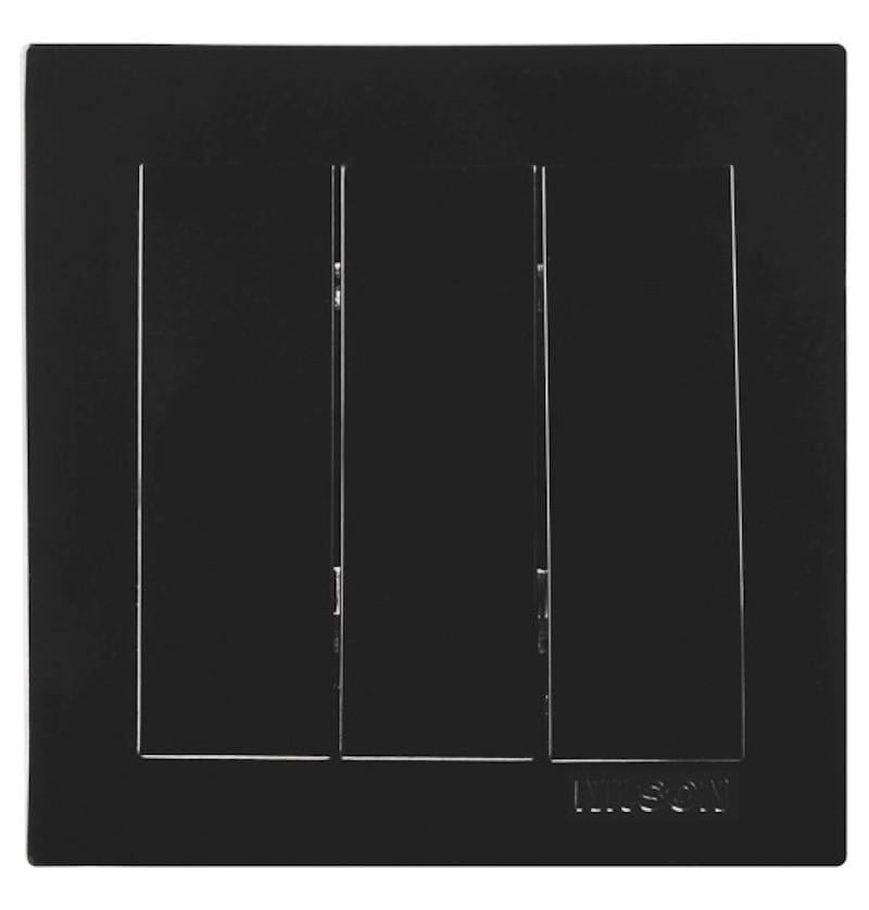 Выключатель трехклавишный Nilson Touran Черный (00000011875) - фото 1 Выключатель трехклавишный Nilson Touran Черный (00000011875) - фото 1