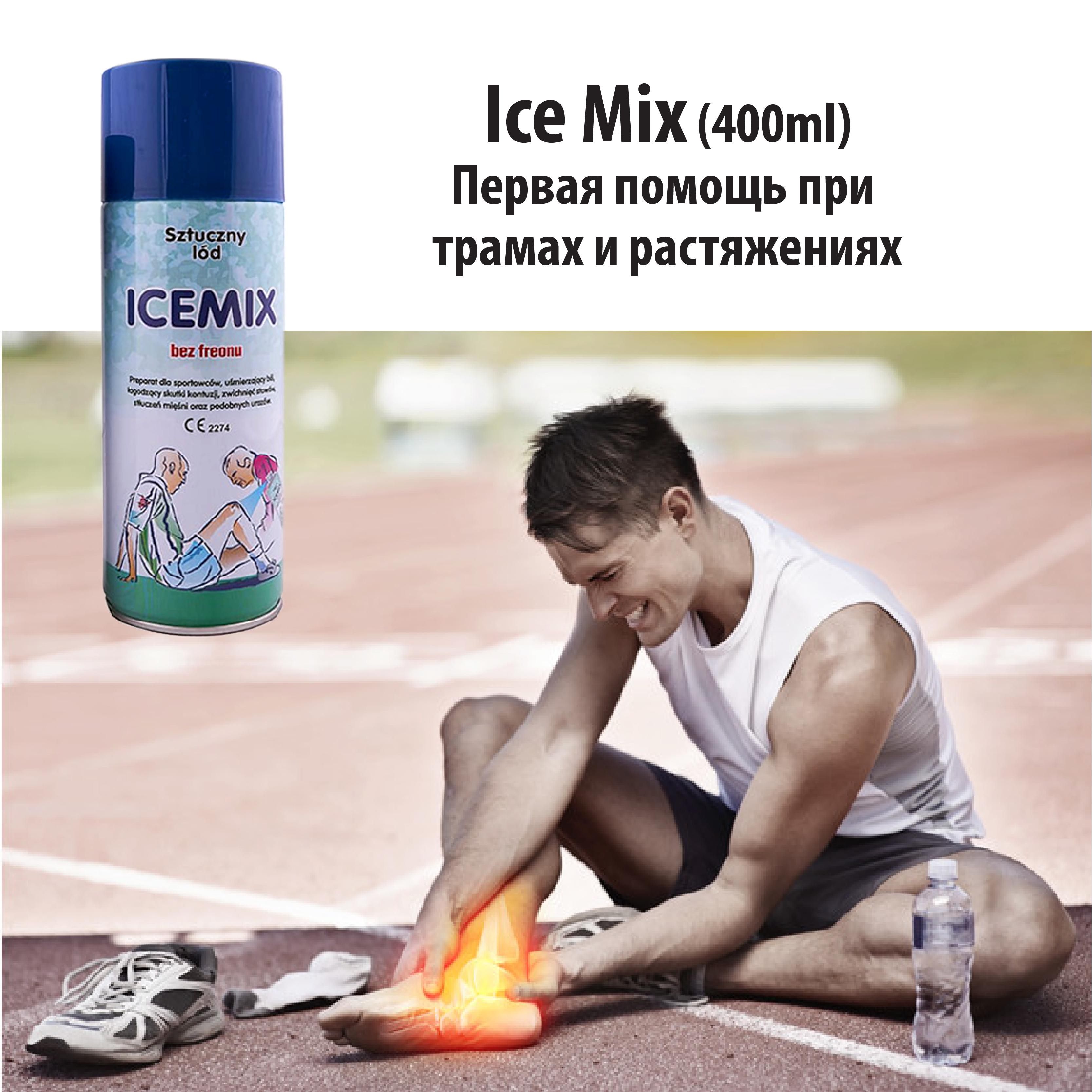 Спортивная заморозка-спрей Ice mix 400 мл при травмах/вывихах/переломах - фото 4