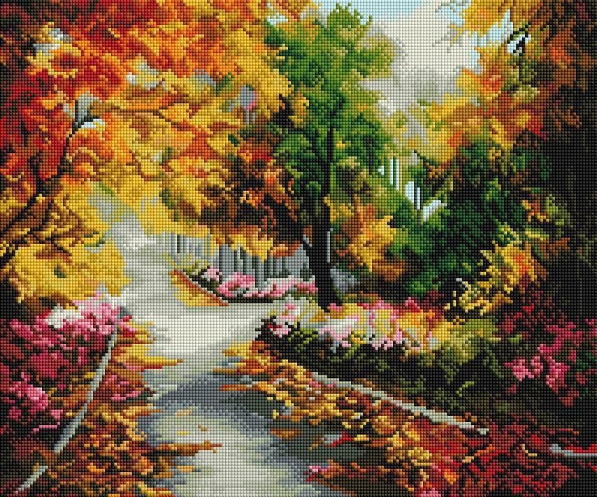 Алмазная мозаика ColorArt Красивая осень SP041 40х50 см