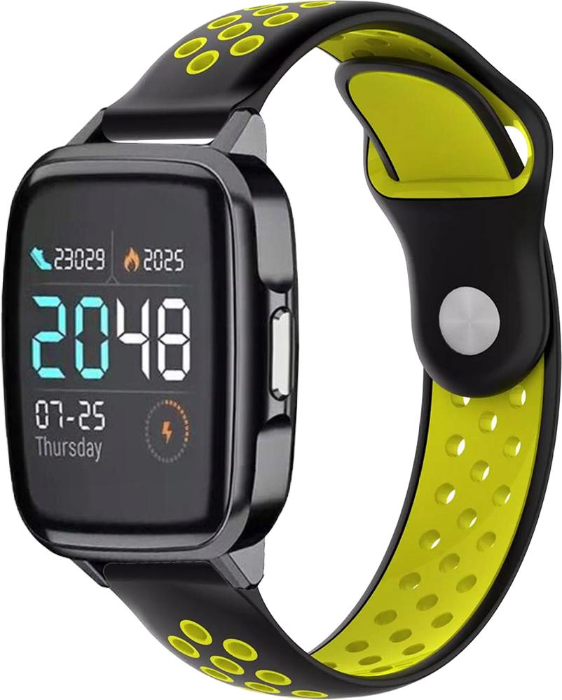 Ремешок Sport для Haylou Smart Watch 2 LS02 Black Yellow (23038-61)