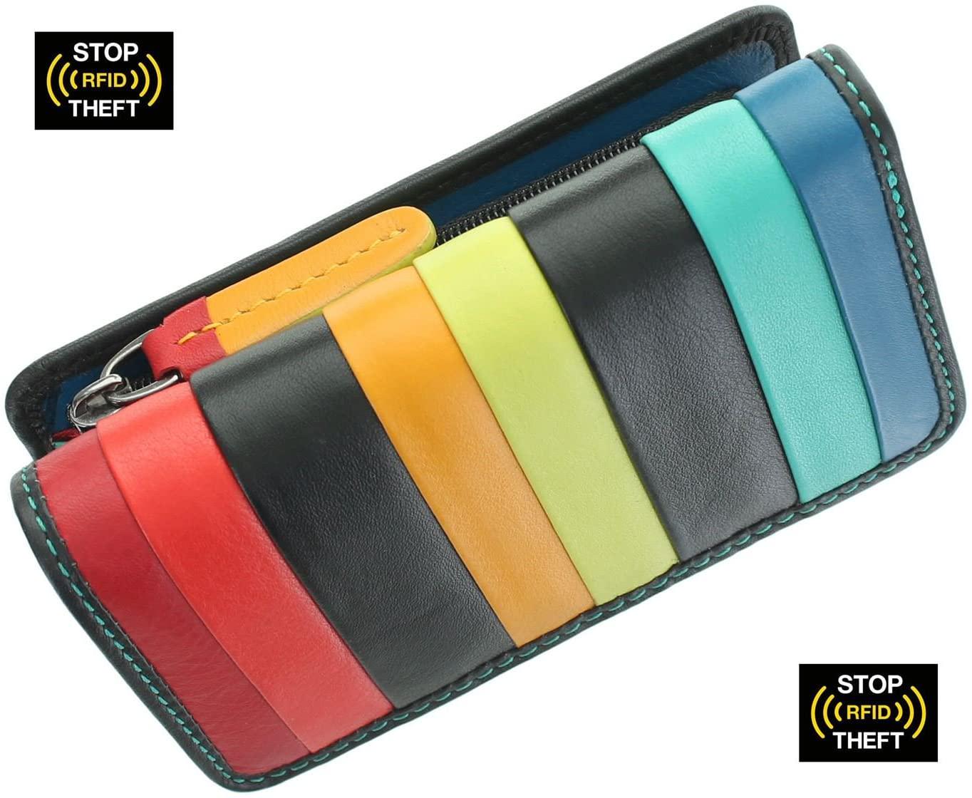 Кошелек женский кожаный Visconti STR3 Halki c RFID Black Multi - фото 2