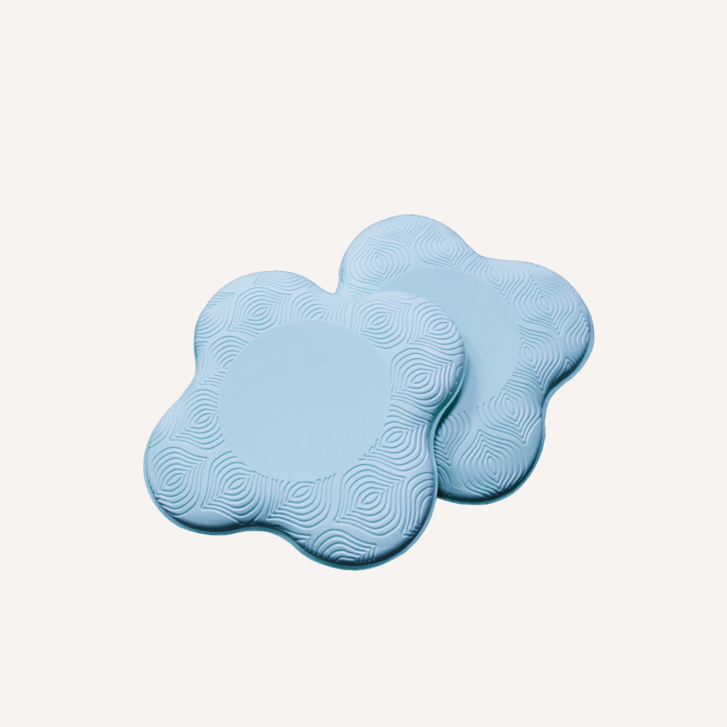 Подставки под колени и локти для йоги и фитнеса 20х20х2 см2 шт. Голубой (П3)