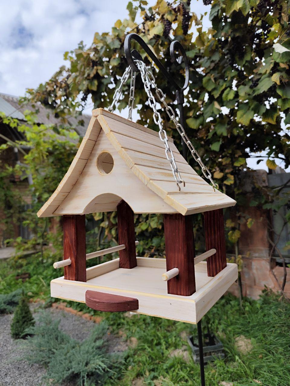 Кормушка подвесная Сакура для птиц и белок Белый (0002081) - фото 3 Кормушка подвесная Сакура для птиц и белок Белый (0002081) - фото 3