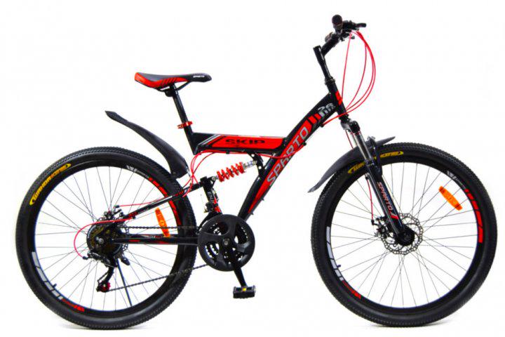 Велосипед Sparto Skip ST 2AM DD 26" рама M 2020 Черно-оранжевый
