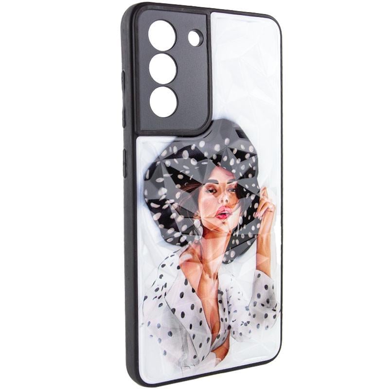 Противоударный TPU+PC Чехол Prisma Ladies для Samsung Galaxy S22+ Girl in a hat