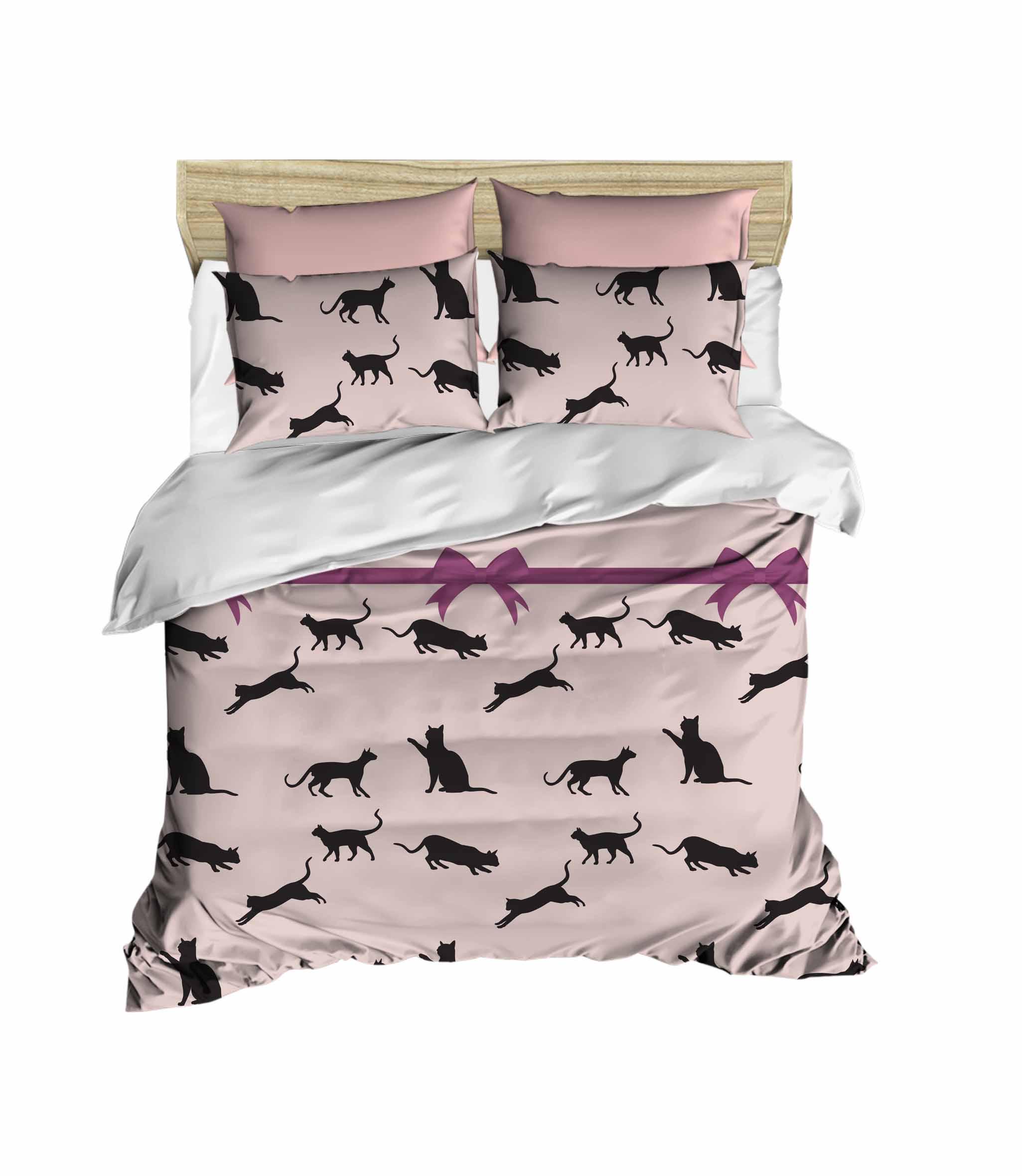 Комплект постільної білизни LIGHTHOUSE ranforce+3D Meow 200х220 см (2200000600844)