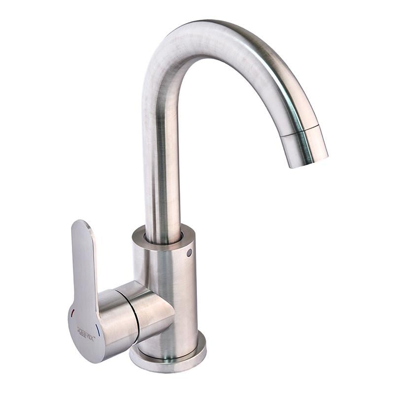 Смеситель для умывальника SUS304 Zerix DAX-001-C из нержавеющей стали (ZX4971)