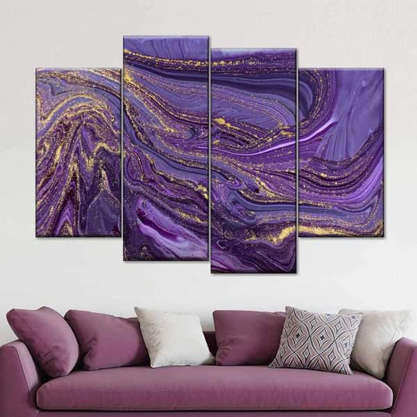 Модульная картина KIL Art абстракция созвездия из четырех частей 89x56 см (M4_M_81)
