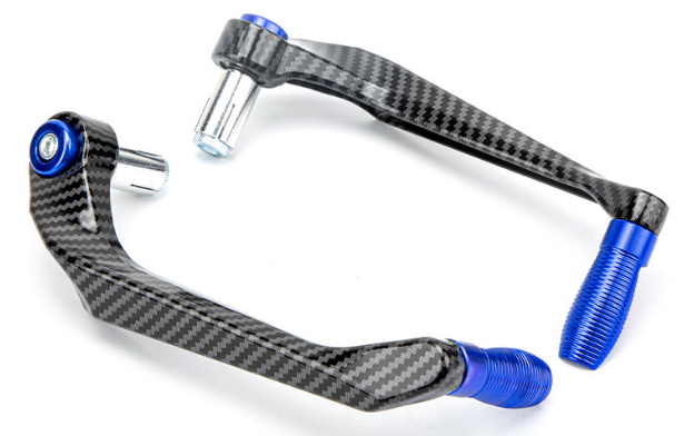 Защита рычагов гарды для мотоцикла Carbon Style Синий
