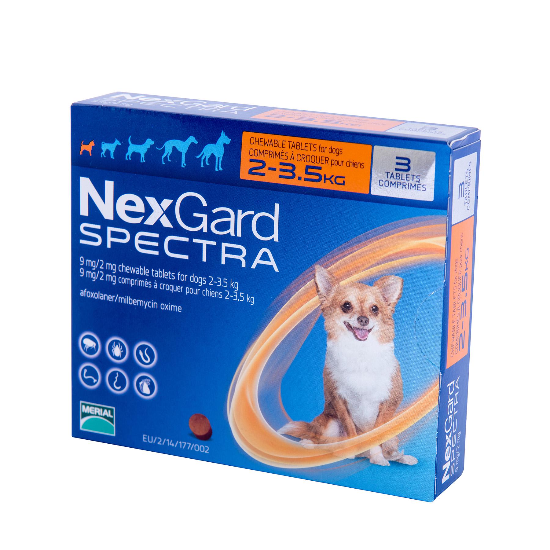 Пігулки протипаразитарні для собак NexGard Spectra 2-3,5 кг 3 таб. (001708)