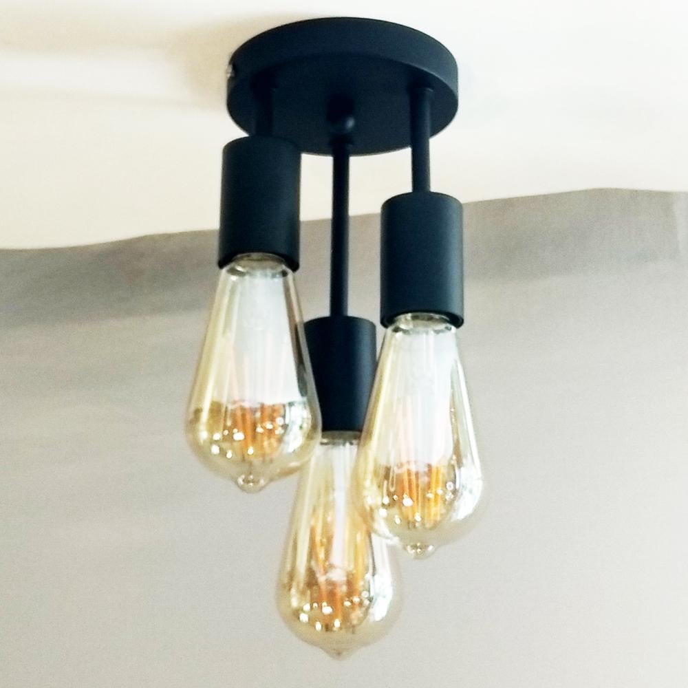 Стельовий світильник в стилі лофт TR-3 Чорний - фото 5 Стельовий світильник в стилі лофт TR-3 Чорний - фото 5