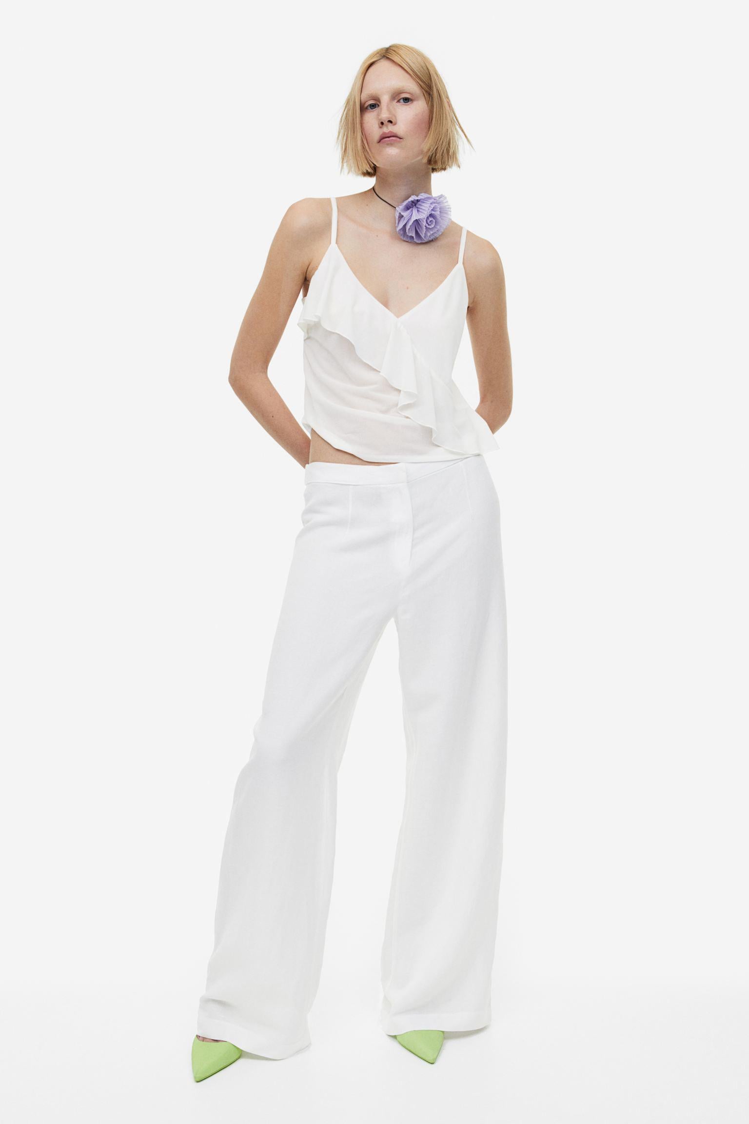Штани H&M р. 34 Білий (XA1091145337)
