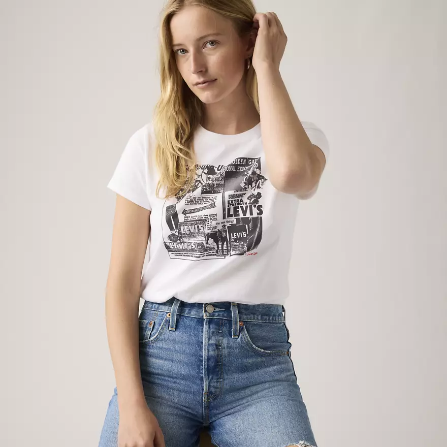 Футболка женская Levi's Logo Perfect Tee Shirt XS Белый (199105877461)