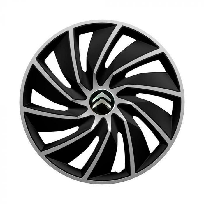 Ковпаки для коліс Argo Turbo R16 Citroen 4 шт. Silver/Black (29679307)