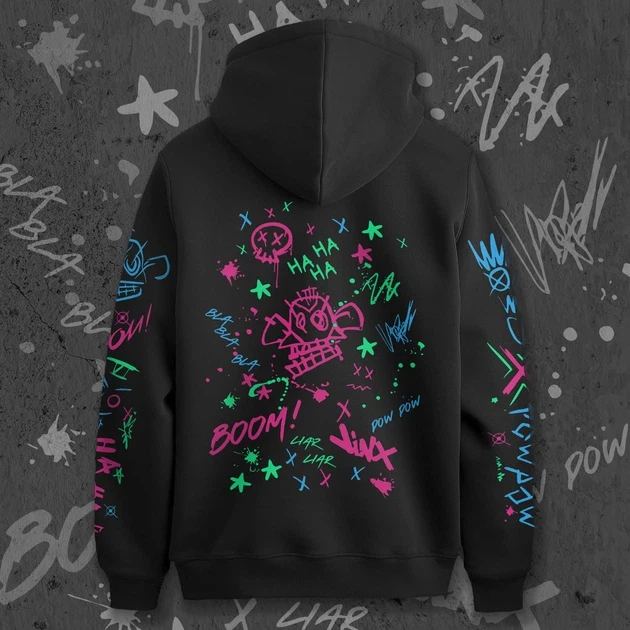 Худи для подростка мальчика с принтом Arcane Рисунки Джинкс 140 см (Anime11234)