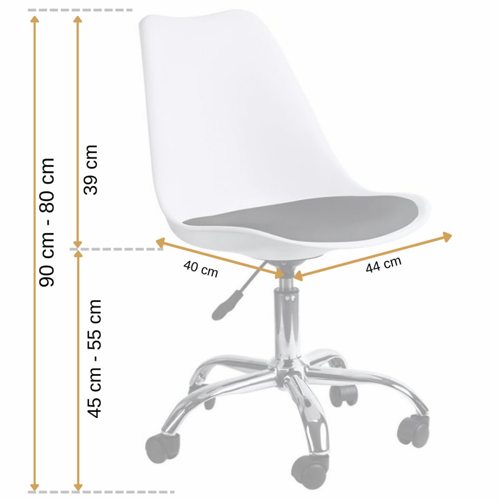 Крісло офісне комп'ютерне Bonro B-487 на колесах Білий/Чорний (3534) - фото 10 Крісло офісне комп'ютерне Bonro B-487 на колесах Білий/Чорний (3534) - фото 10
