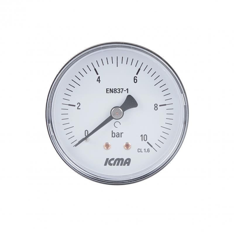 Манометр ICMA №243 заднее подключение 0-10 бар 1/4" (FRRS00021117)