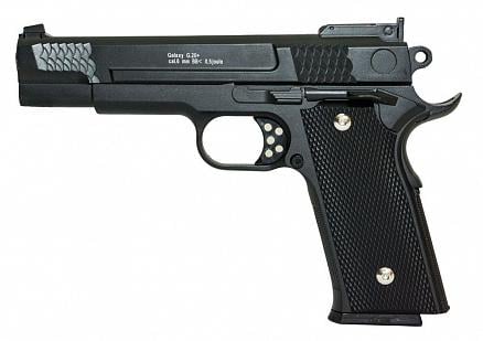 Пістолет страйкбольний Galaxy Browning з кобурою металевий Чорний (10258133)