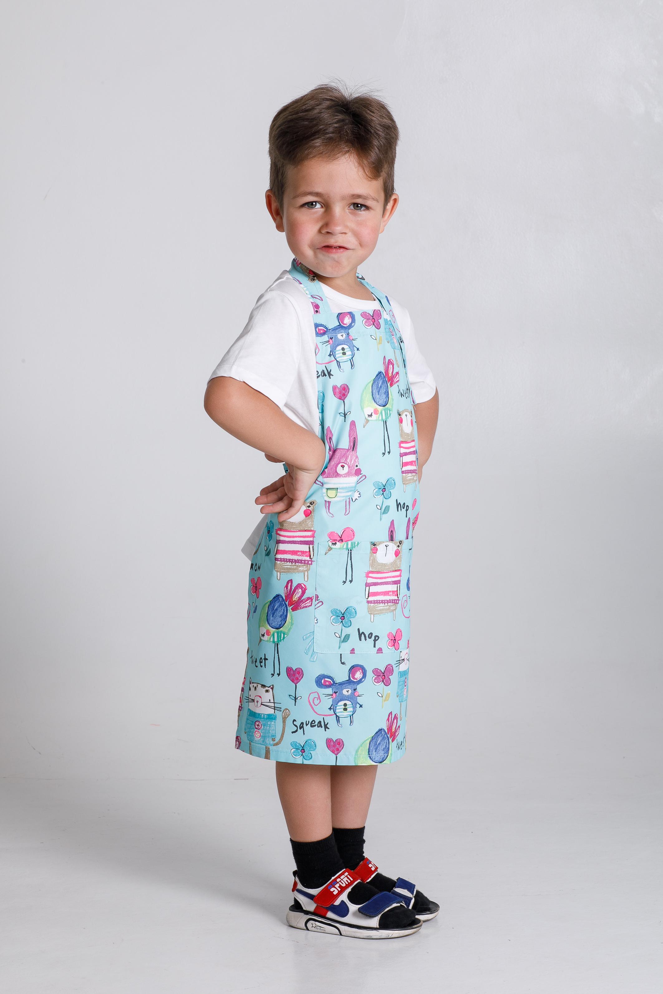 Фартук для творчества детский Fara р. универсальный Голубой - фото 3