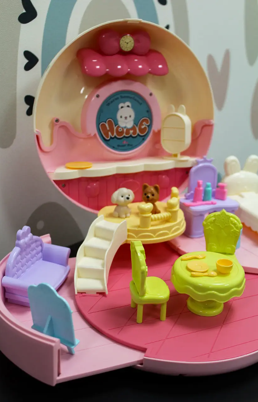 Домик кукольный с зайками в кейсе (2365626296) - фото 4