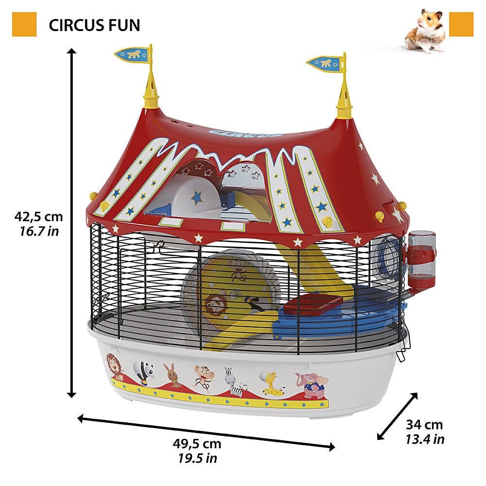 Клетка для хомяков с цветными наклейками CIRCUS FUN 49,5x34xh 42,5 см (A-036669) - фото 3 Клетка для хомяков с цветными наклейками CIRCUS FUN 49,5x34xh 42,5 см (A-036669) - фото 3