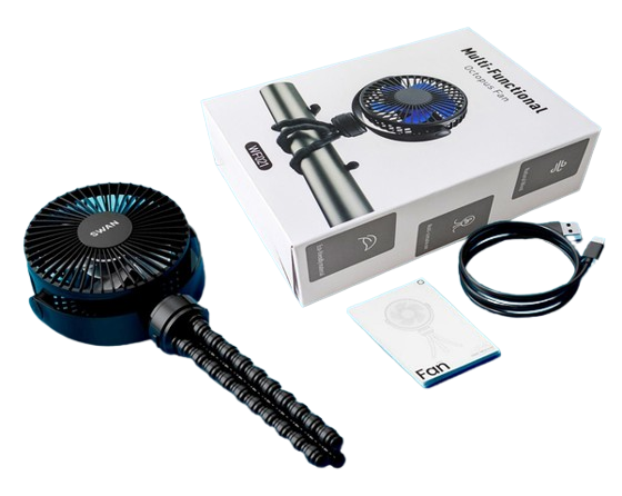 Вентилятор акумуляторний для колясок Swan Чорний - фото 9 Вентилятор акумуляторний для колясок Swan Чорний - фото 9