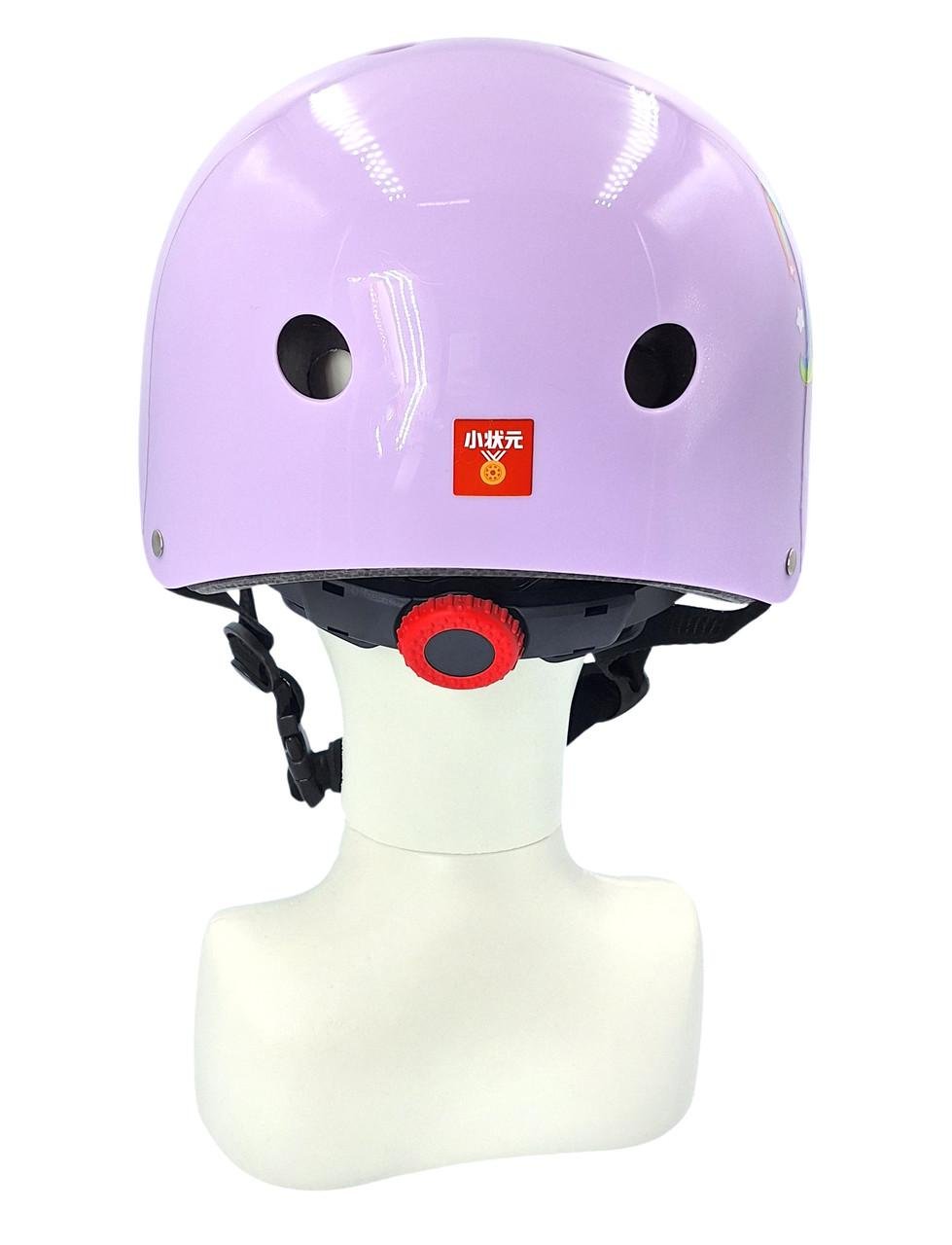 Комплект дитячий шолом та захист Yongkang GB24429-2009 S Єдиноріг р. 5-9 Фіолетовий (G0001135) - фото 4