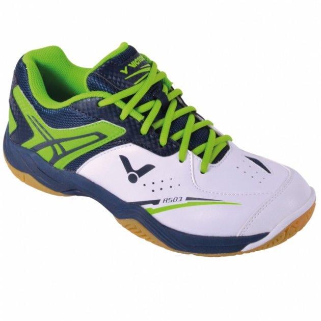 Кроссовки для сквоша Victor A501 Unisex Indoor р. 40,5 White-green (A501) - фото 1