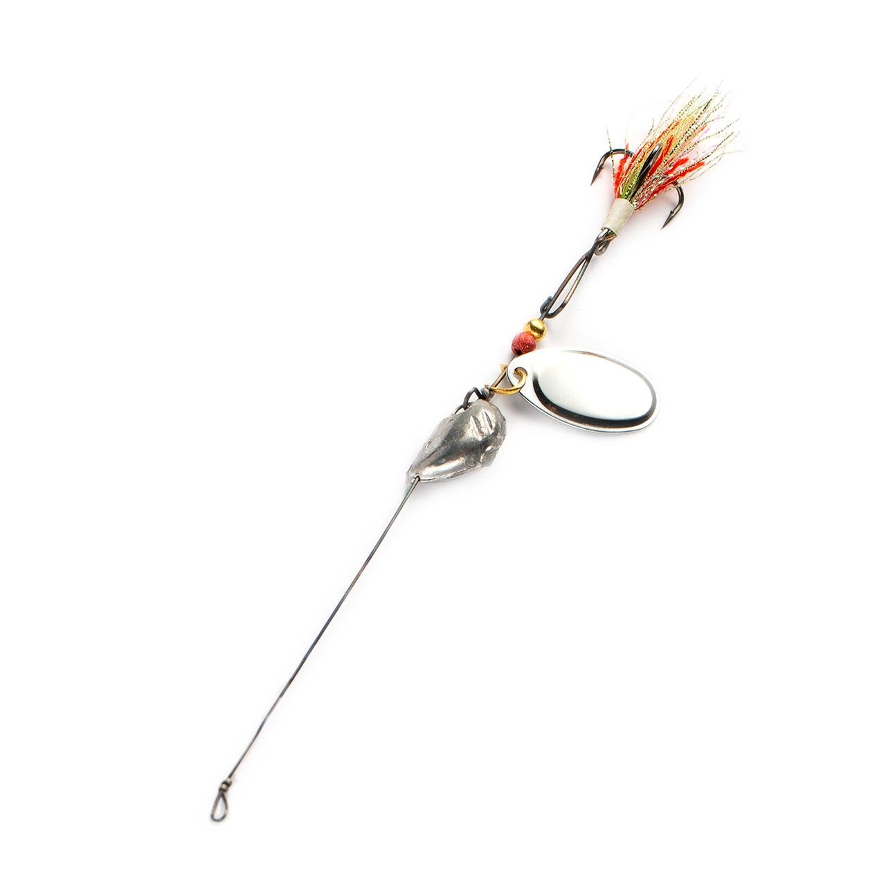 Мормышка-вертушка RybaLab SilverStrike с тройником и опушкой (ST-2134)