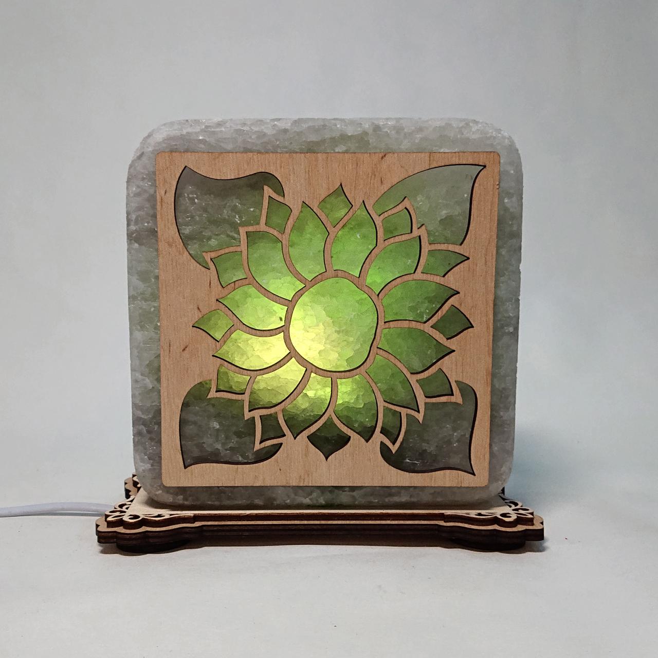 Соляной светильник Подсолнух (k-0015-g)