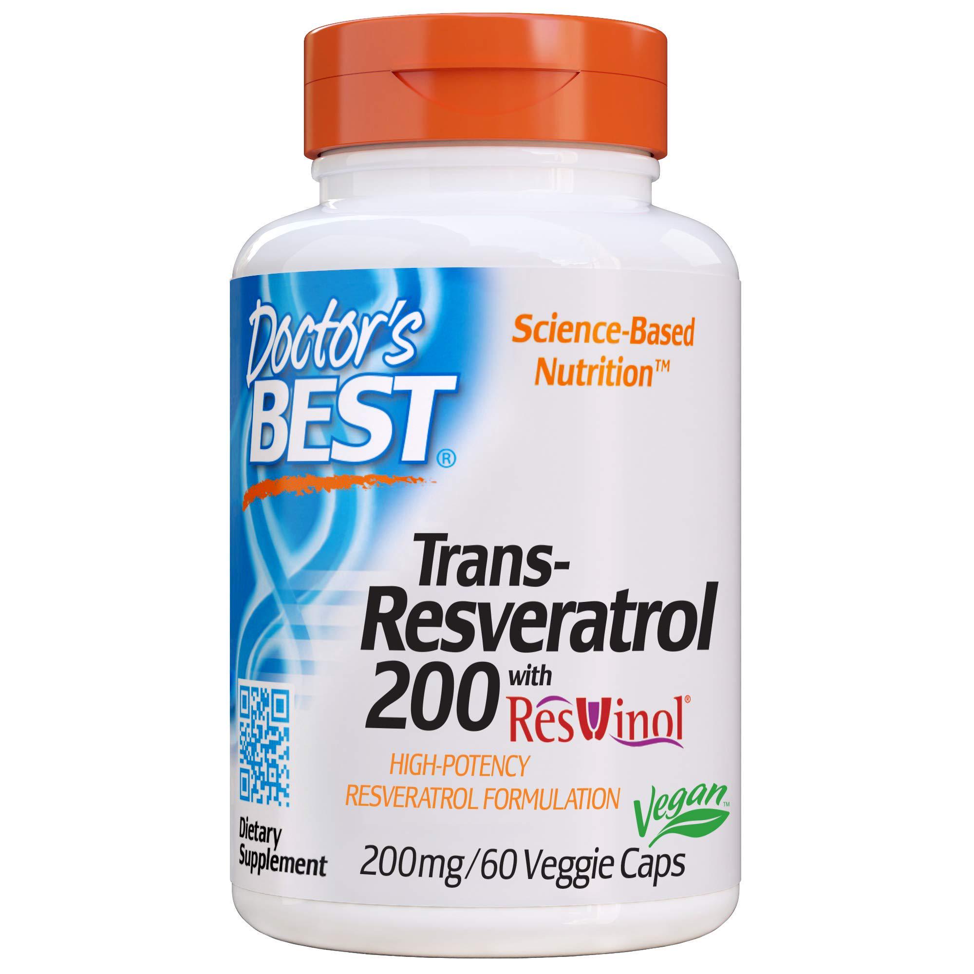 Ресвератрол транс Doctor's Best Trans-Resveratrol 200 200 mg 60 veggie caps