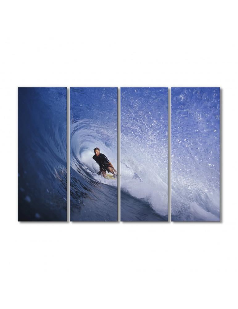 Картина модульная Серфер 4 модуля 70x105 см