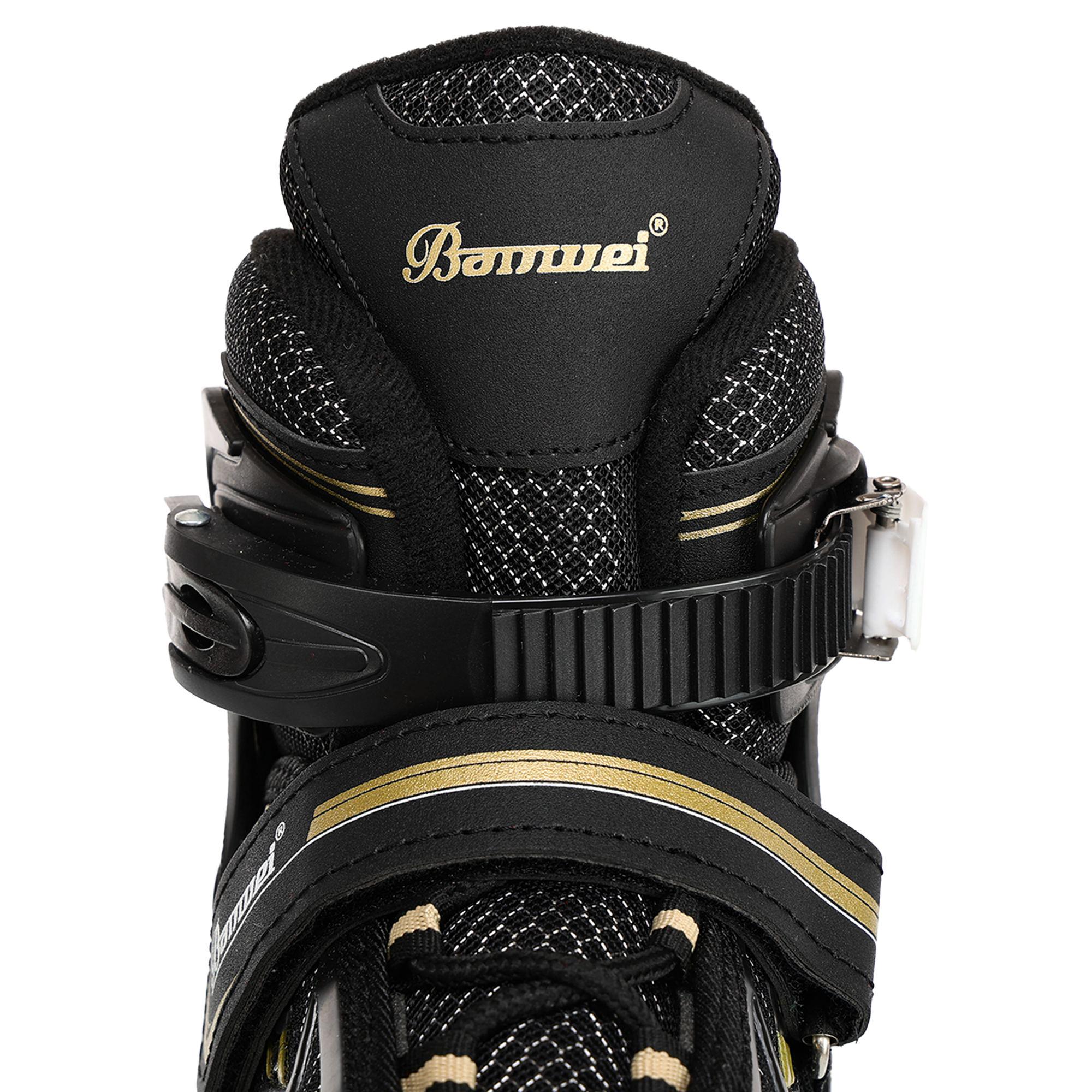 Роликовые коньки Banwei BW-129 раздвижные колеса светящиеся р. 31-34 Черный (BW-129_Черный_S_(31-34) - фото 9 Роликовые коньки Banwei BW-129 раздвижные колеса светящиеся р. 31-34 Черный (BW-129_Черный_S_(31-34) - фото 9