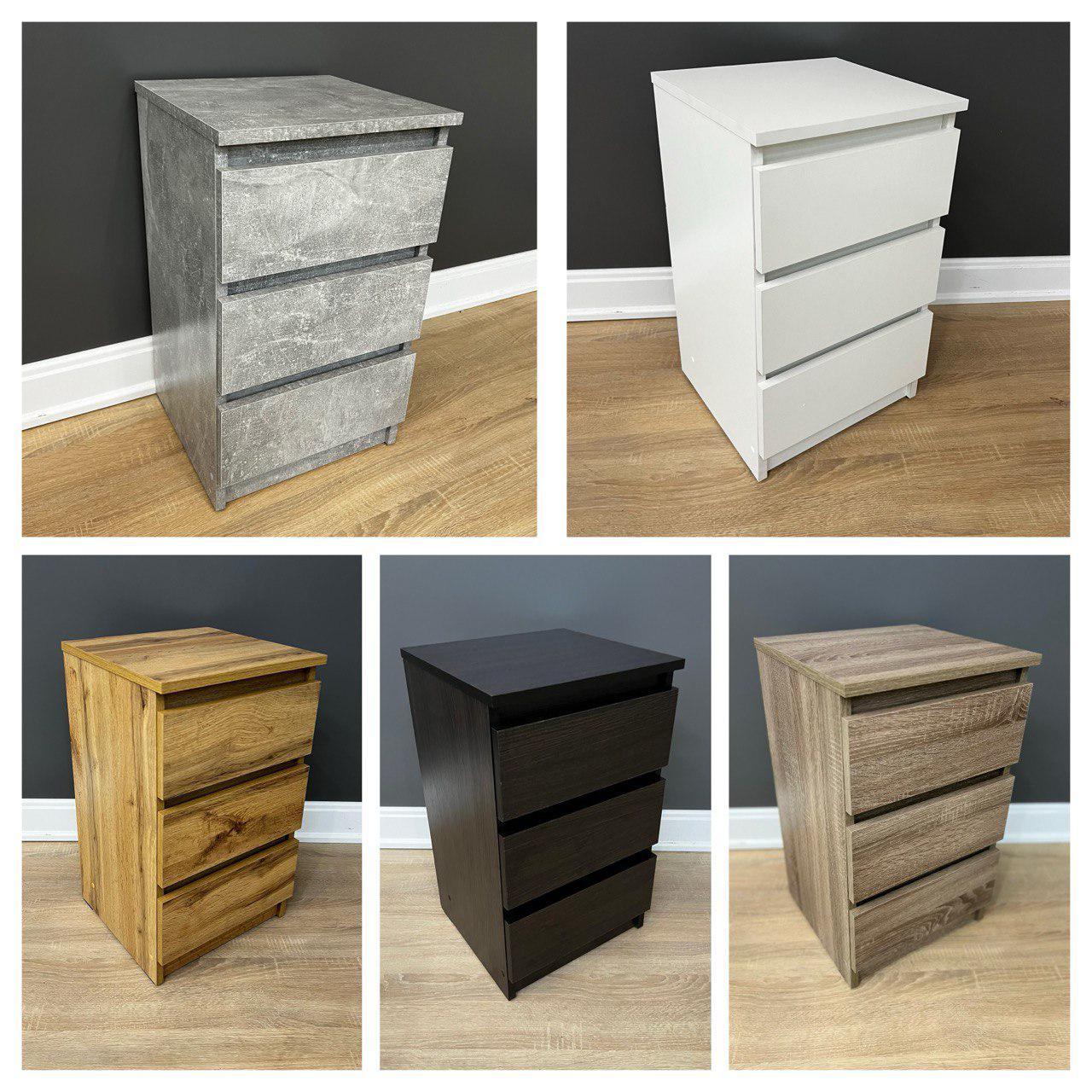 Тумба приліжкова Kvatro 3 шухляди 600х354х300 мм Білий - фото 6 Тумба приліжкова Kvatro 3 шухляди 600х354х300 мм Білий - фото 6