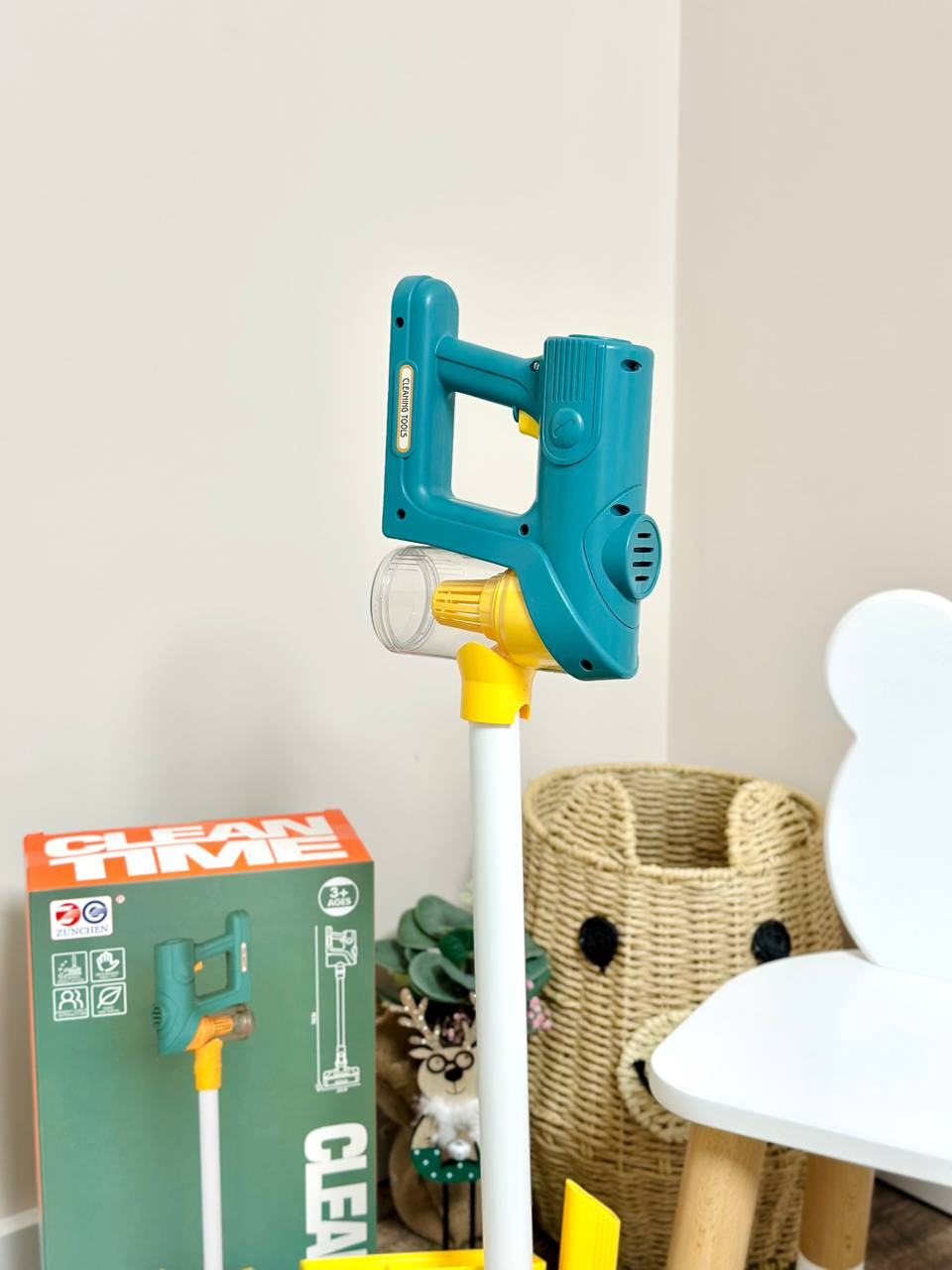 Дитячий ігровий пилосос Fun Game з насадками Зелено-помаранчовий (137-11-21) - фото 2