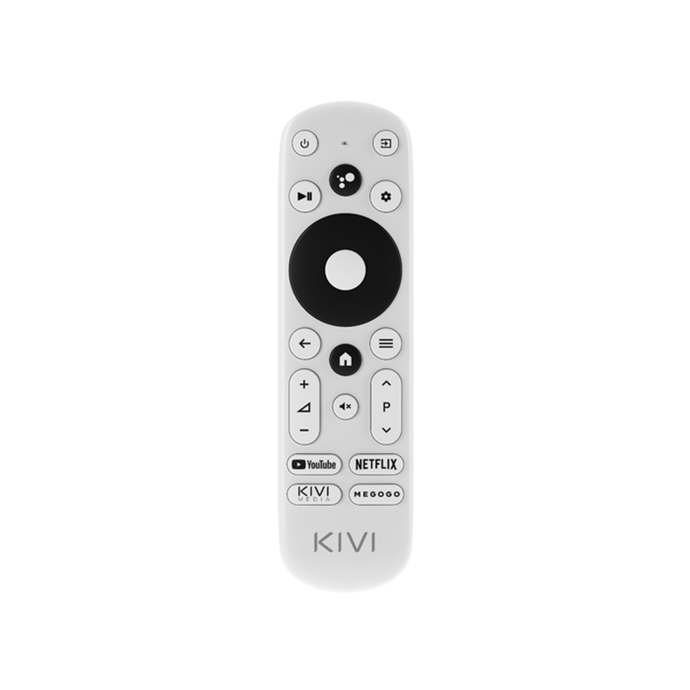 Пульт інфрачервоний Kivi RC-40 для Android TV з голосовим пошуком Bluetooth 2xААА White (N504Q3271104)