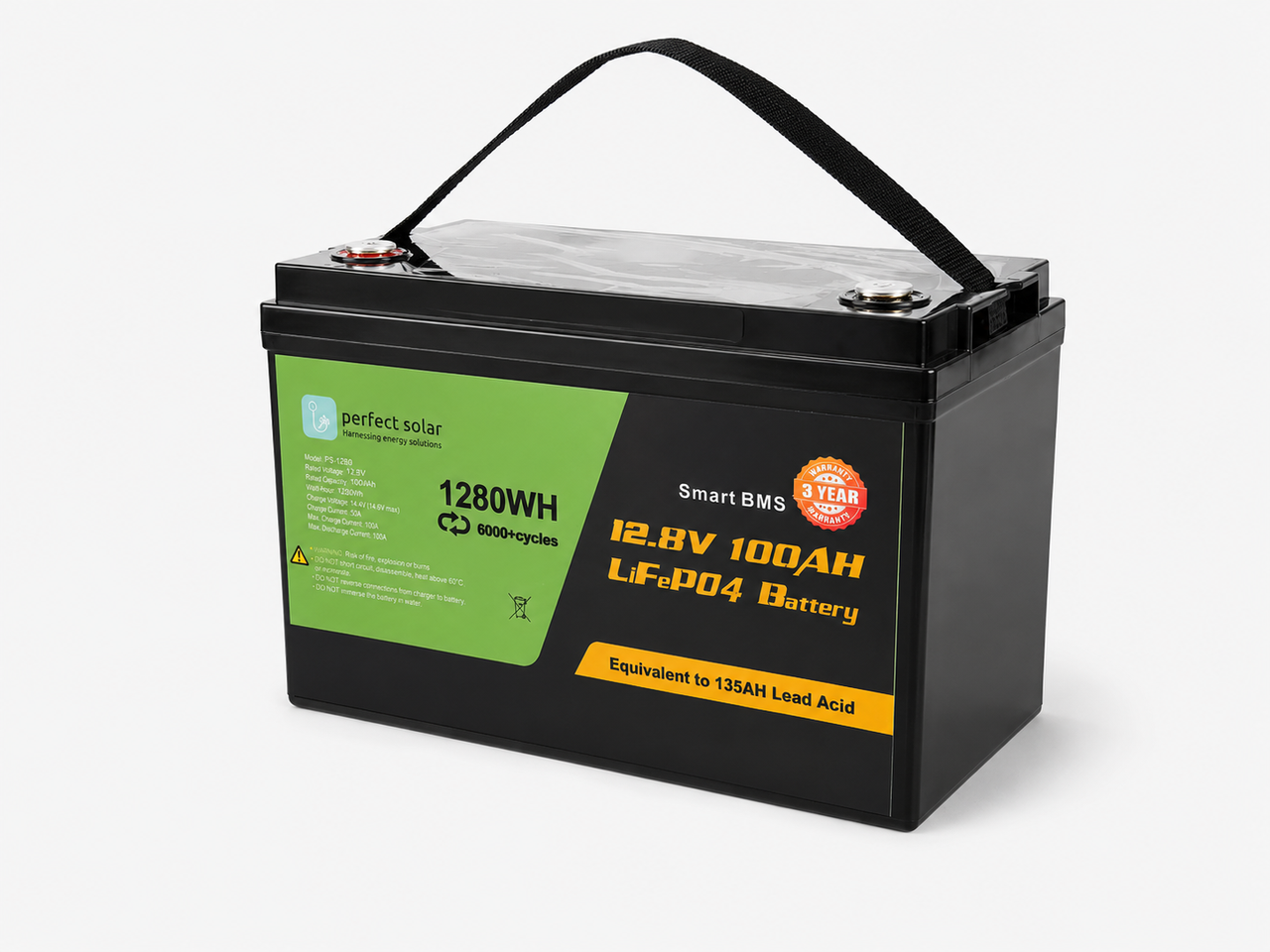 Аккумулятор LiFePO4 PerfectSolar 12,8V 100 Ah Bluetooth (3039931734)