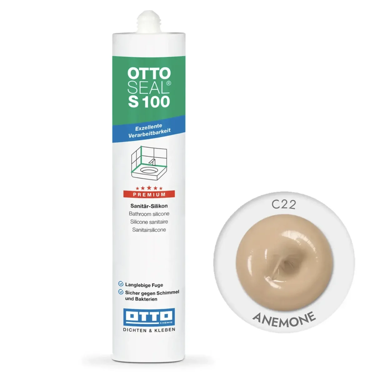 Силиконовый герметик OTTOSEAL S100 300 мм C22 anemone (S100C22) Силиконовый герметик OTTOSEAL S100 300 мм C22 anemone (S100C22)