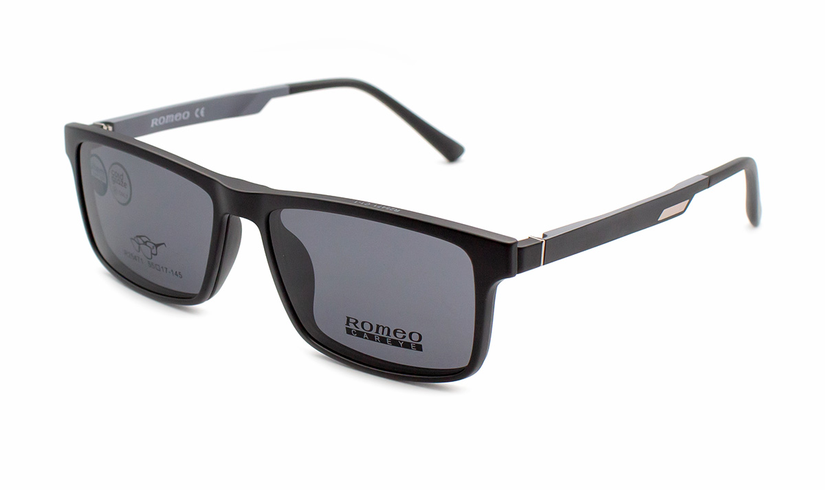 Оправа чоловіча пластикова Romeo 25471-C1-1 з трьома змінними насадками та футляром (09528)