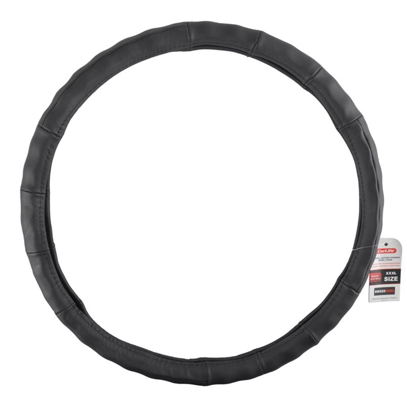 Чехол на руль Carlife кожаный 47-49 см Black