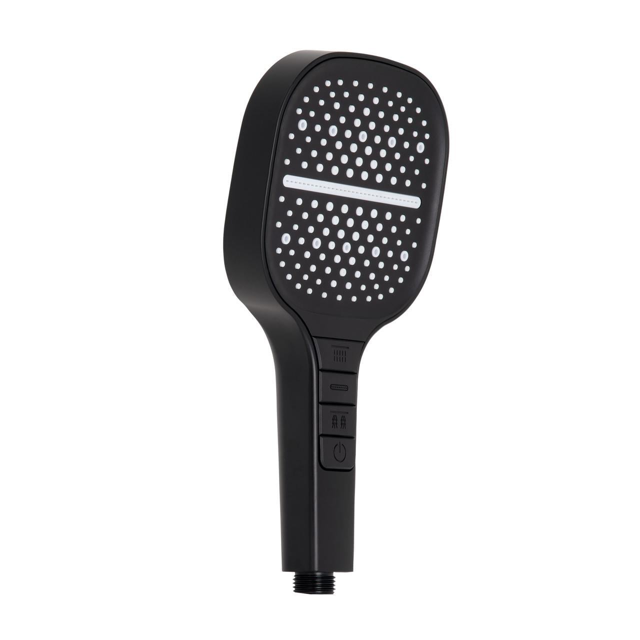 Лейка для ручного душа Qtap Rucni 130x130 мм Black Matt (QTRUC125BLM45957)